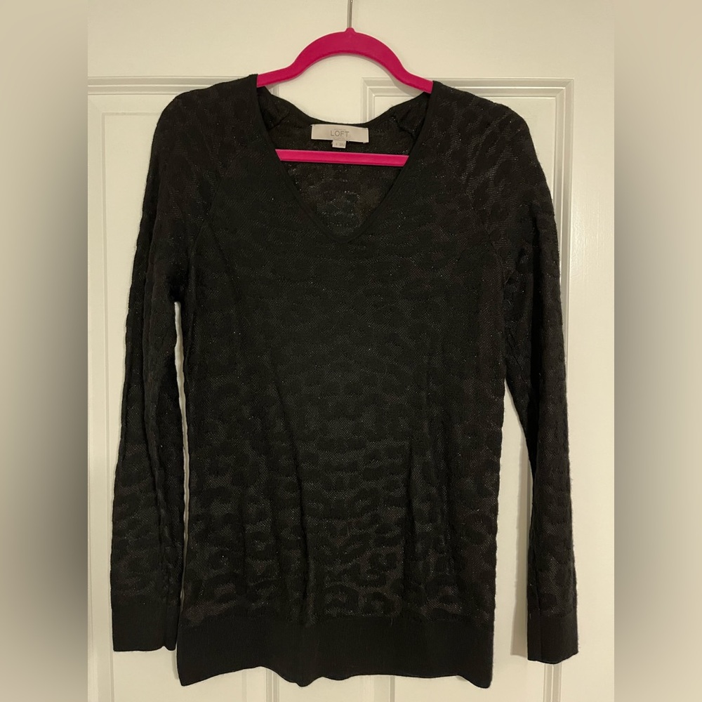 LOFT Long Sleeve Top with Leopard pattern